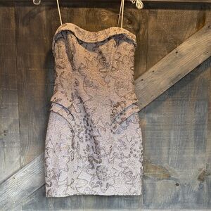 Elegant Strapless Sequin Dress